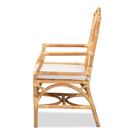 Baxton Studio Delta Modern and Contemporary Natural Finished Rattan Armchair 185-11881-Zoro